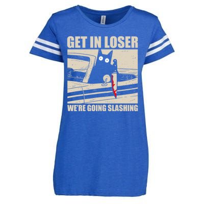 Get In Loser WeRe Going Slashing Cat Murderous Enza Ladies Jersey Football T-Shirt