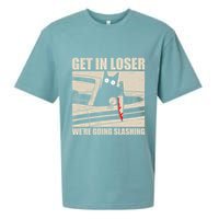 Get In Loser WeRe Going Slashing Cat Murderous Sueded Cloud Jersey T-Shirt