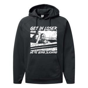 Get In Loser WeRe Going Slashing Horror Halloween Character Performance Fleece Hoodie