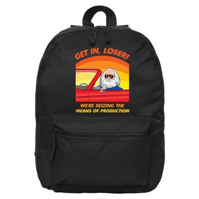 Get In Loser Were Seizing The Means Of Production Karl Marx Get In Loser 16 in Basic Backpack