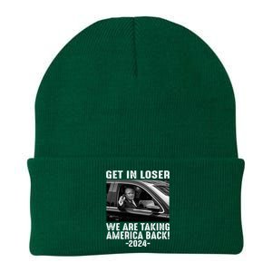 Get In Loser We Are Talking America Back Trump 2024 Knit Cap Winter Beanie