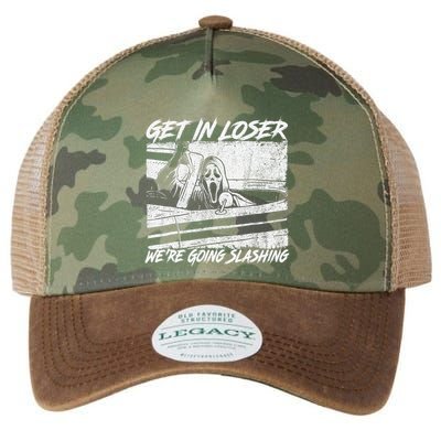 Get In Loser WeRe Going Slashing Horror Halloween Character Legacy Tie Dye Trucker Hat