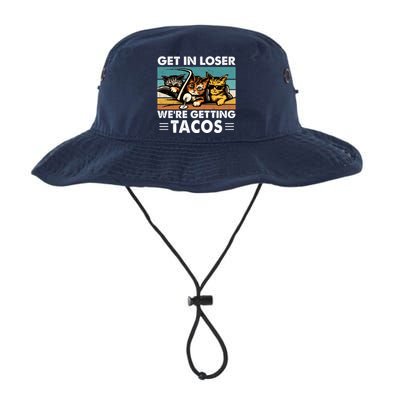 Get In Loser Were Getting Tacos Funny Cat Meme Legacy Cool Fit Booney Bucket Hat