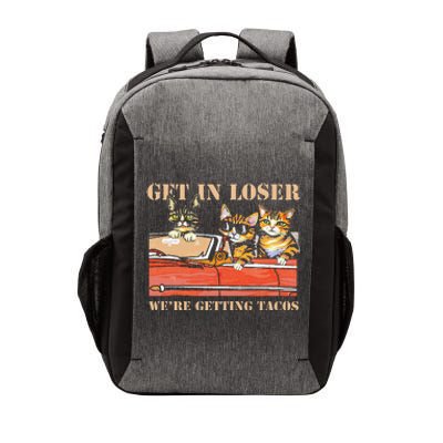 Get in Loser We're Getting Tacos Cool Three Cats Riding Car Vector Backpack