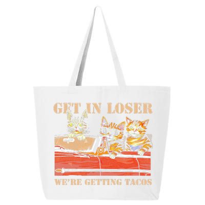 Get in Loser We're Getting Tacos Cool Three Cats Riding Car 25L Jumbo Tote