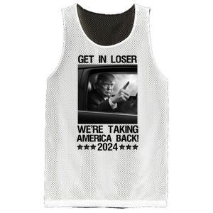 Get In Loser We Are Taking America Back Trump 2024 Mesh Reversible Basketball Jersey Tank