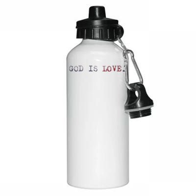 GOD IS LOVE Aluminum Water Bottle 