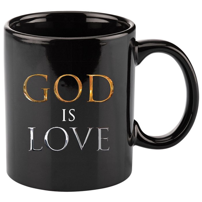 GOD IS LOVE 11oz C Handle Ceramic Mug