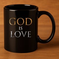 GOD IS LOVE 11oz C Handle Ceramic Mug