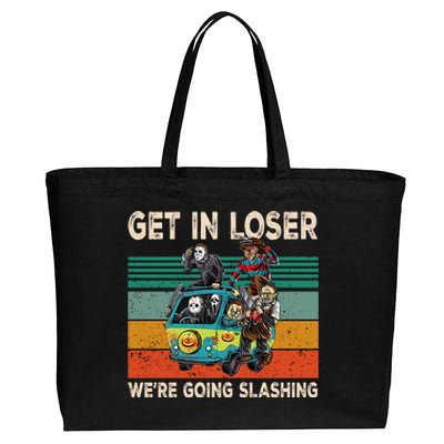 Get In Loser We Are Going Slashing Graphic Cotton Canvas Jumbo Tote