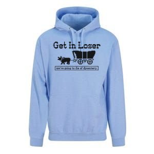 Get In Loser Were Going To Die Of Dysentery Retro Halloween Unisex Surf Hoodie