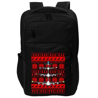 Gift Irplane Lovers Airplanes Ugly Christmas Cool Gift Impact Tech Backpack