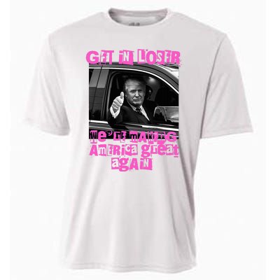 Get In Loser WeRe Making America Great Again Vintage Trump Cooling Performance Crew T-Shirt