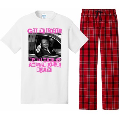 Get In Loser WeRe Making America Great Again Vintage Trump Pajama Set