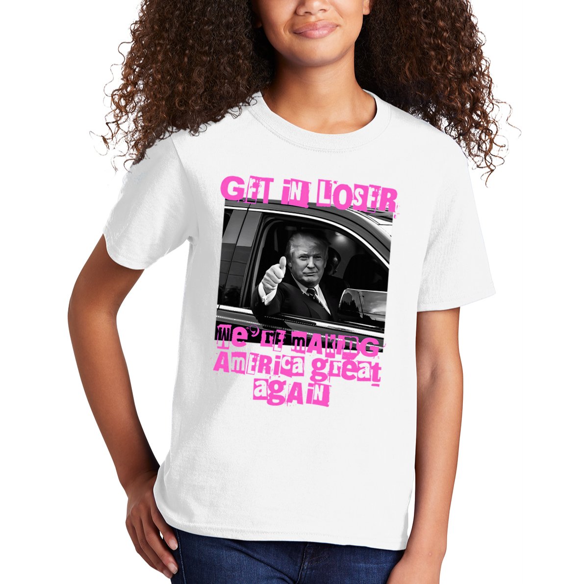Get In Loser WeRe Making America Great Again Vintage Trump Kids T-Shirt