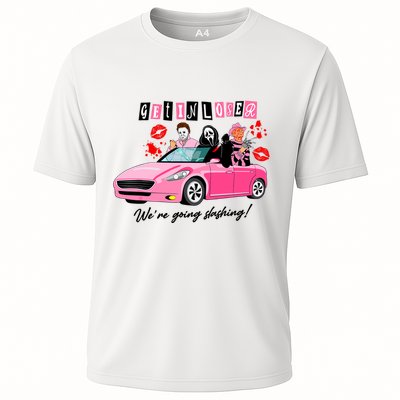 Get In Loser Were Going Slashing Pink Car Horror Character Performance Shirt