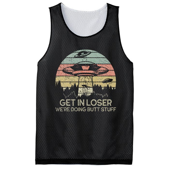 Get In Loser WeRe Doing Butt Stuff Retro Vintage Sunset Mesh Reversible Basketball Jersey Tank