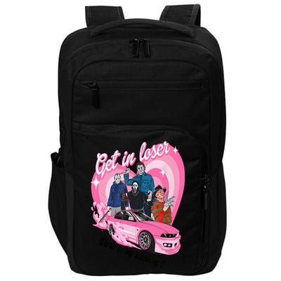 Get In Loser WeRe Going Slashing Pink Car Horror Character Impact Tech Backpack