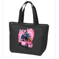 Get In Loser WeRe Going Slashing Pink Car Horror Character Zip Tote Bag