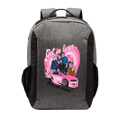 Get In Loser WeRe Going Slashing Pink Car Horror Character Vector Backpack