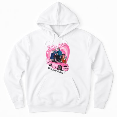 Get In Loser WeRe Going Slashing Pink Car Horror Character Hoodie