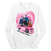 Get In Loser WeRe Going Slashing Pink Car Horror Character Long Sleeve Shirt