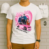 Get In Loser WeRe Going Slashing Pink Car Horror Character T-Shirt