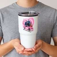 Get In Loser WeRe Going Slashing Pink Car Horror Character Tumbler