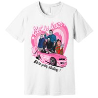Get In Loser WeRe Going Slashing Pink Car Horror Character Premium T-Shirt