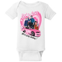 Get In Loser WeRe Going Slashing Pink Car Horror Character Baby Bodysuit