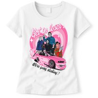 Get In Loser WeRe Going Slashing Pink Car Horror Character Womens T-Shirt