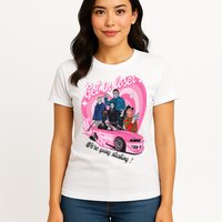 Get In Loser WeRe Going Slashing Pink Car Horror Character Womens T-Shirt