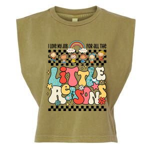 Groovy I Love My Job For All The Little Reasons Teacher Garment-Dyed Women's Muscle Tee