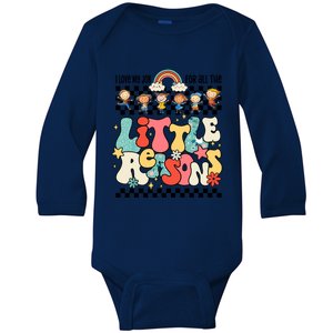 Groovy I Love My Job For All The Little Reasons Teacher Baby Long Sleeve Bodysuit