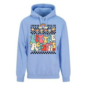 Groovy I Love My Job For All The Little Reasons Teacher Unisex Surf Hoodie