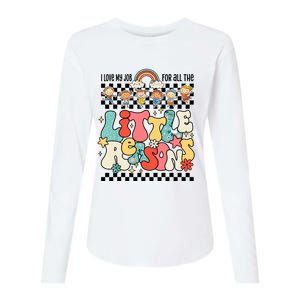 Groovy I Love My Job For All The Little Reasons Teacher Womens Cotton Relaxed Long Sleeve T-Shirt