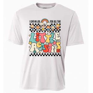 Groovy I Love My Job For All The Little Reasons Teacher Cooling Performance Crew T-Shirt