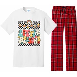 Groovy I Love My Job For All The Little Reasons Teacher Pajama Set