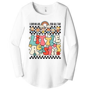 Groovy I Love My Job For All The Little Reasons Teacher Women's Perfect Tri Tunic Long Sleeve Shirt