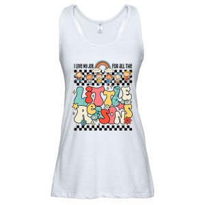 Groovy I Love My Job For All The Little Reasons Teacher Ladies Essential Flowy Tank