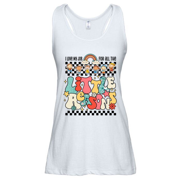 Groovy I Love My Job For All The Little Reasons Teacher Ladies Essential Flowy Tank