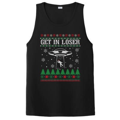 Get In Loser Alien Ugly Christmas Funny Gift Meaningful Gift PosiCharge Competitor Tank