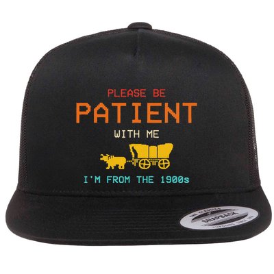 Get In Loser WeRe Going To Die Of Dysentery Oregon Trail Flat Bill Trucker Hat