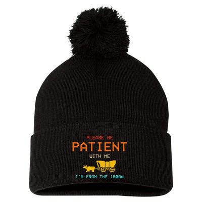 Get In Loser WeRe Going To Die Of Dysentery Oregon Trail Pom Pom 12in Knit Beanie