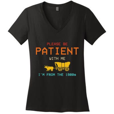 Get In Loser WeRe Going To Die Of Dysentery Oregon Trail Women's V-Neck T-Shirt