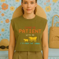 Get In Loser WeRe Going To Die Of Dysentery Oregon Trail Garment-Dyed Women's Muscle Tee