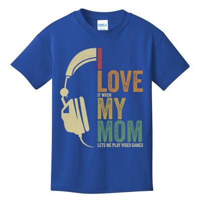 Gaming I Love My Mom Video Games Gaming Gift Kids T-Shirt