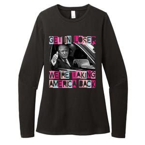 Get In Loser Were Taking America Back Funny Trump 2024 Womens CVC Long Sleeve Shirt