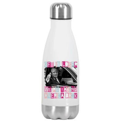 Get In Loser Were Taking America Back Funny Trump 2024 Stainless Steel Insulated Water Bottle