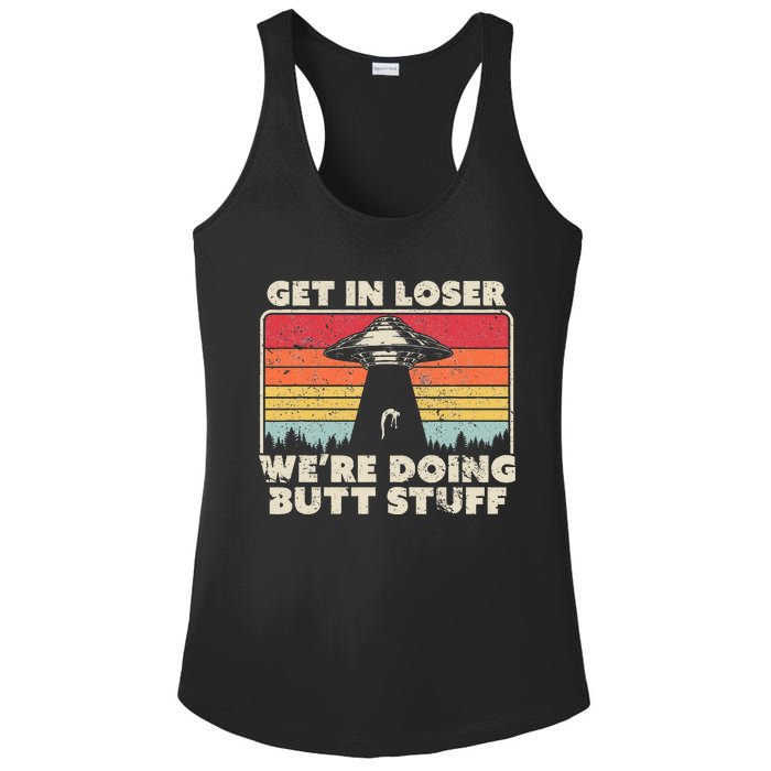 Get In Loser Alien Ufo Ladies PosiCharge Competitor Racerback Tank